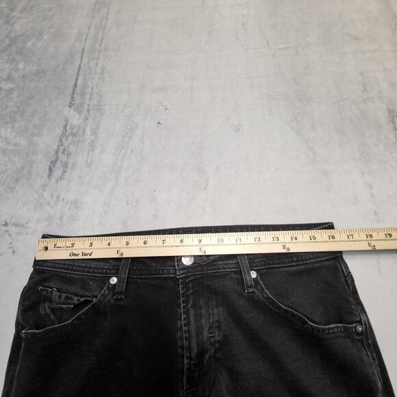 GUESS Jeans Mens 32x32 Black Regular Straight Denim Stretch Five Pocket Mid Rise - Picture 8 of 10